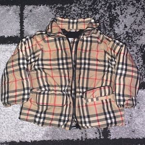 Wore once Burberry jacket for babies